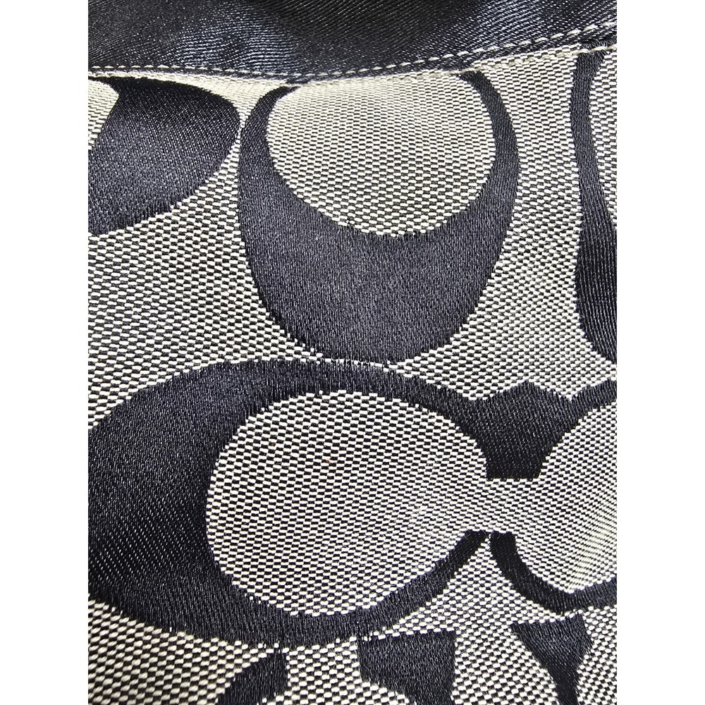 Coach Black 2007 Legacy Signature Monogram Jacquard Shoulder bag Hobo Y2K 11957 - Picture 9 of 10
